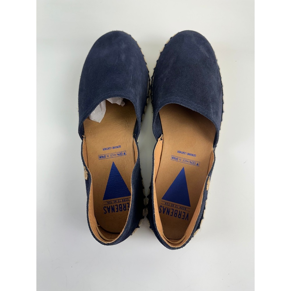 Verbenas Carmen Navy Blue Suede Espadrille Flats Spain Slip On Women 40 US 9-9.5 - Picture 7 of 12